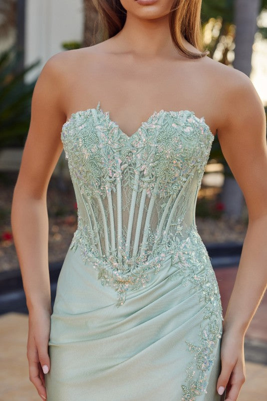 Preview only - 2026 Sage Green Sweetheart Corset Gown🤍