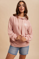 Dusty Rose French Terry Femme Hoodie-Market Grey Boutique