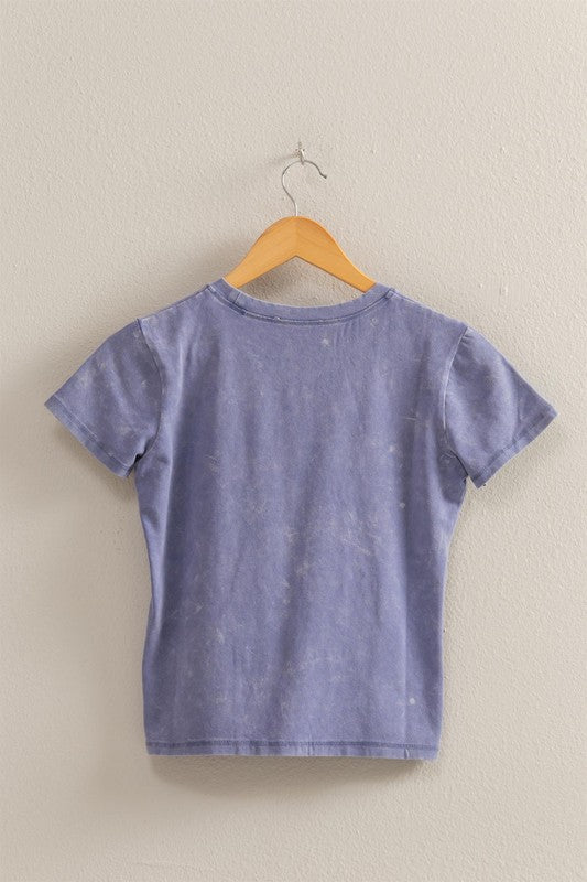 Acid Wash Navy Tee