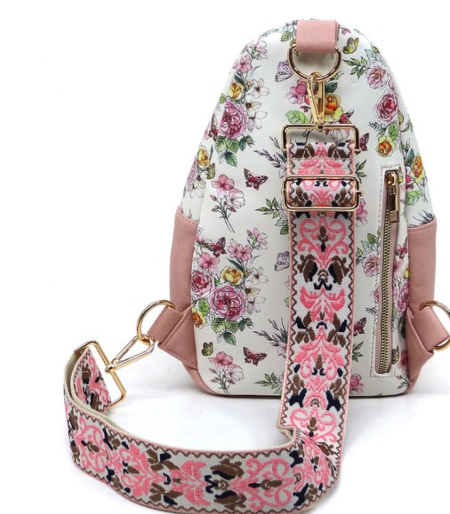 Floral Print Fashion Guitar Strap Sling