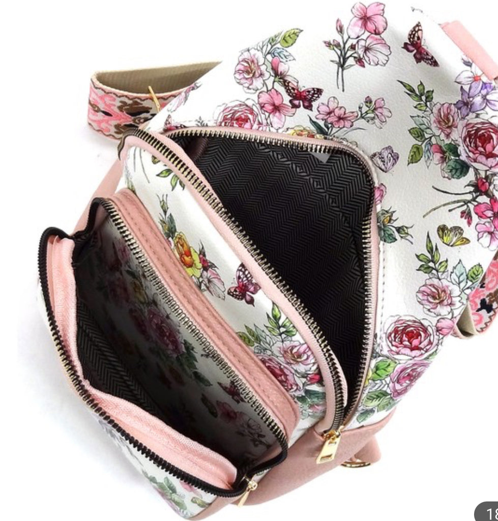 Floral Print Fashion Guitar Strap Sling