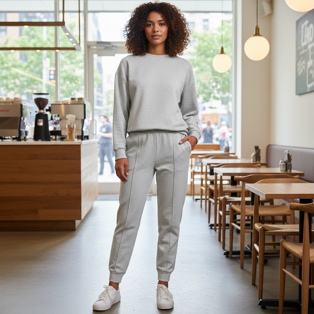 Heather Grey Scuba Pullover & Joggers Set