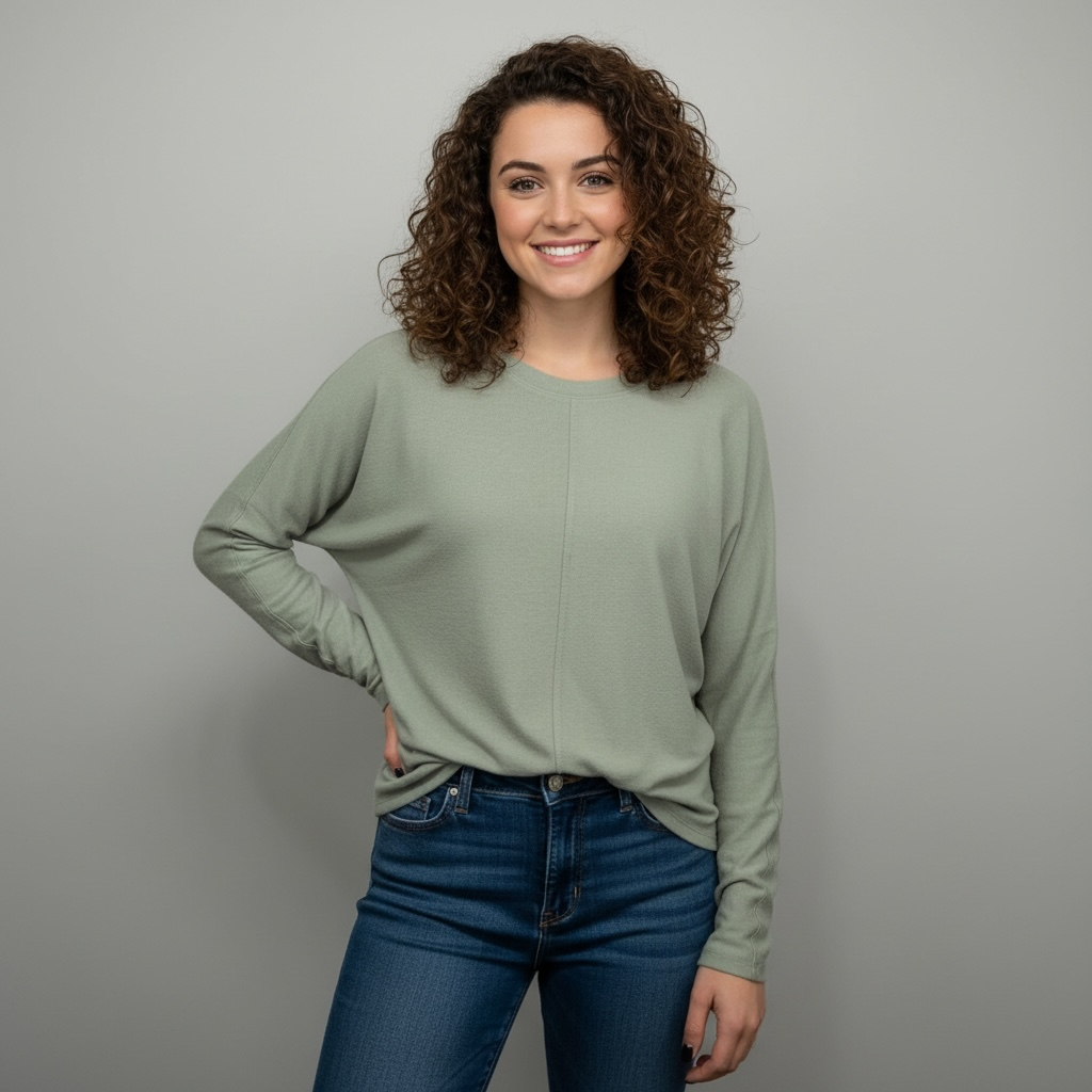 Sage Me Relaxed Top-Market Grey Boutique