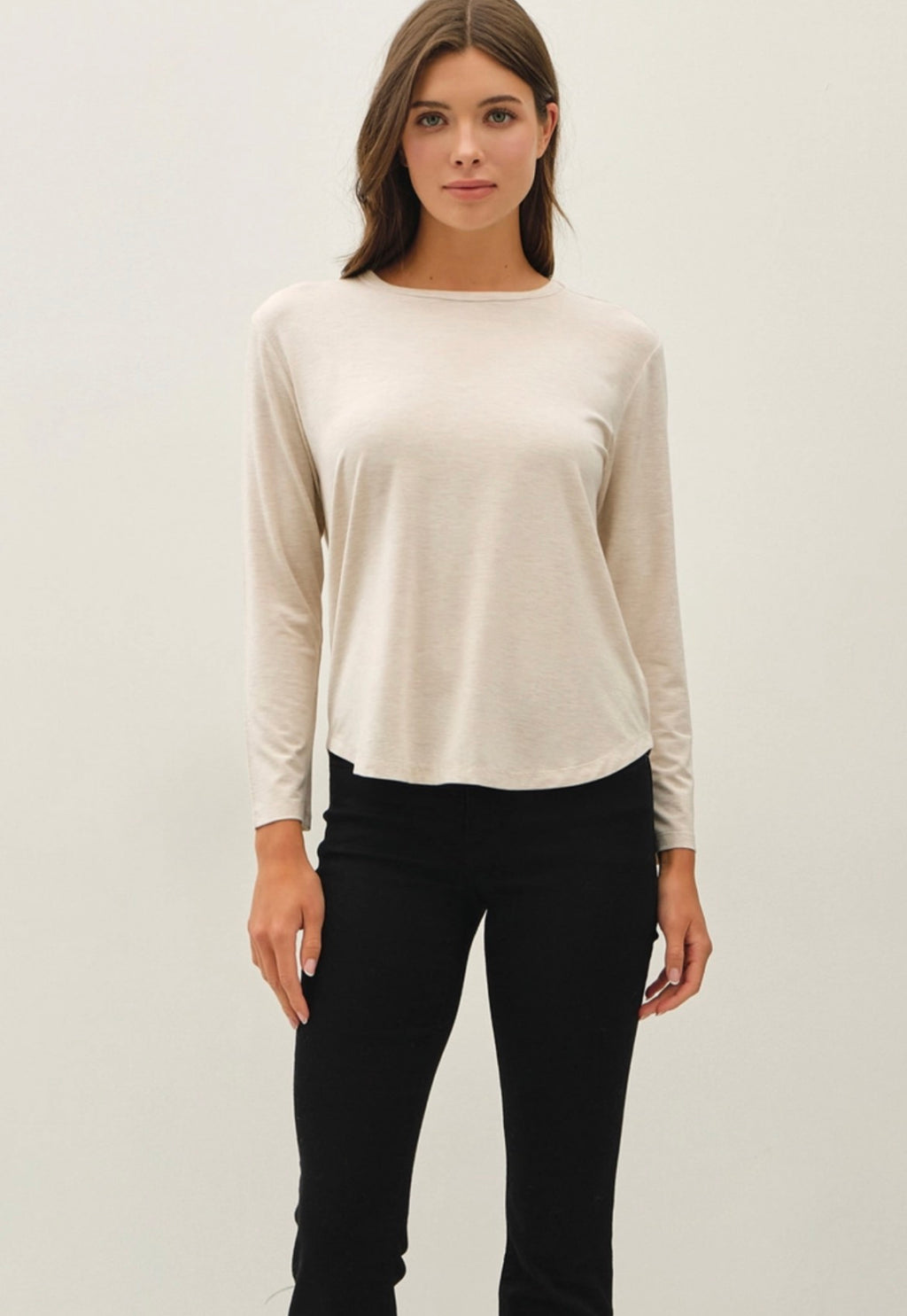 Bamboo Modal Oatmeal Top