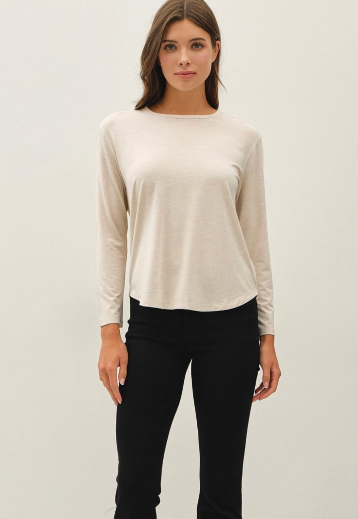 Bamboo Modal Oatmeal Top