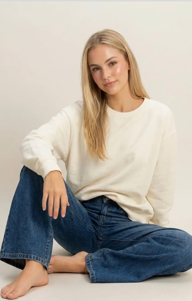 Mineral Wash Crew Neck Sweatshirt
