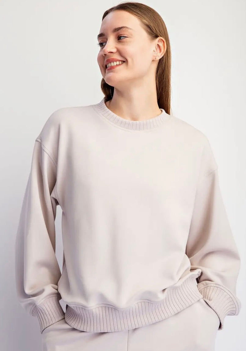 Luxe Scuba Crewneck Sweatshirt