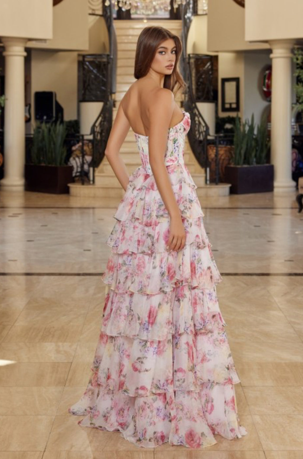 Preview Only - 2026 Floral A Line Sweetheart Ruffle 🤍