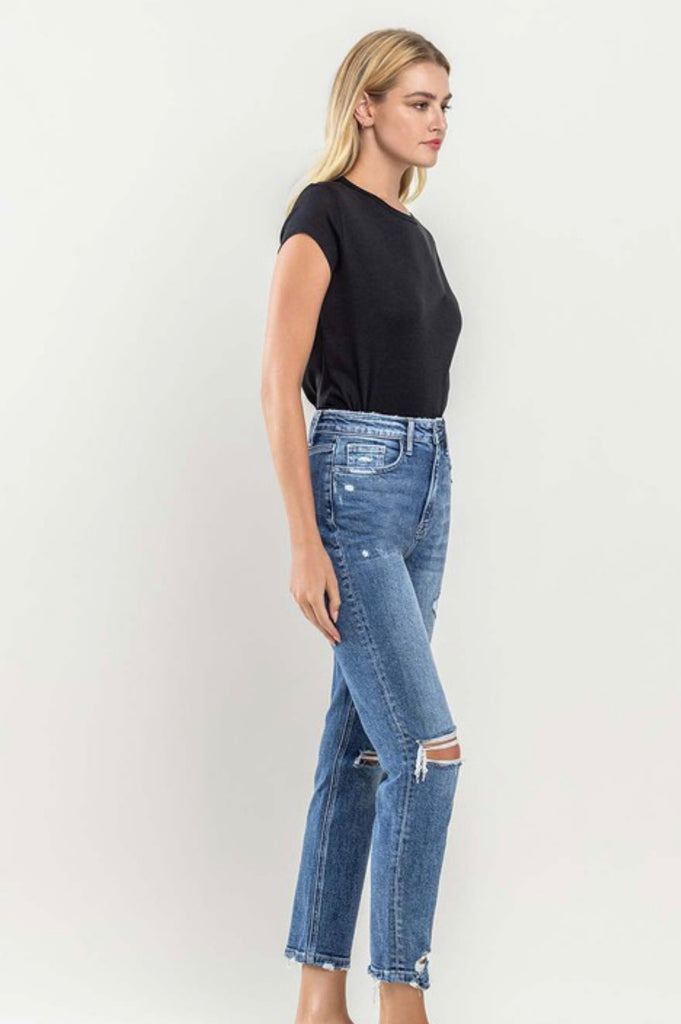 Flying Monkey Distressed Mom Jeans