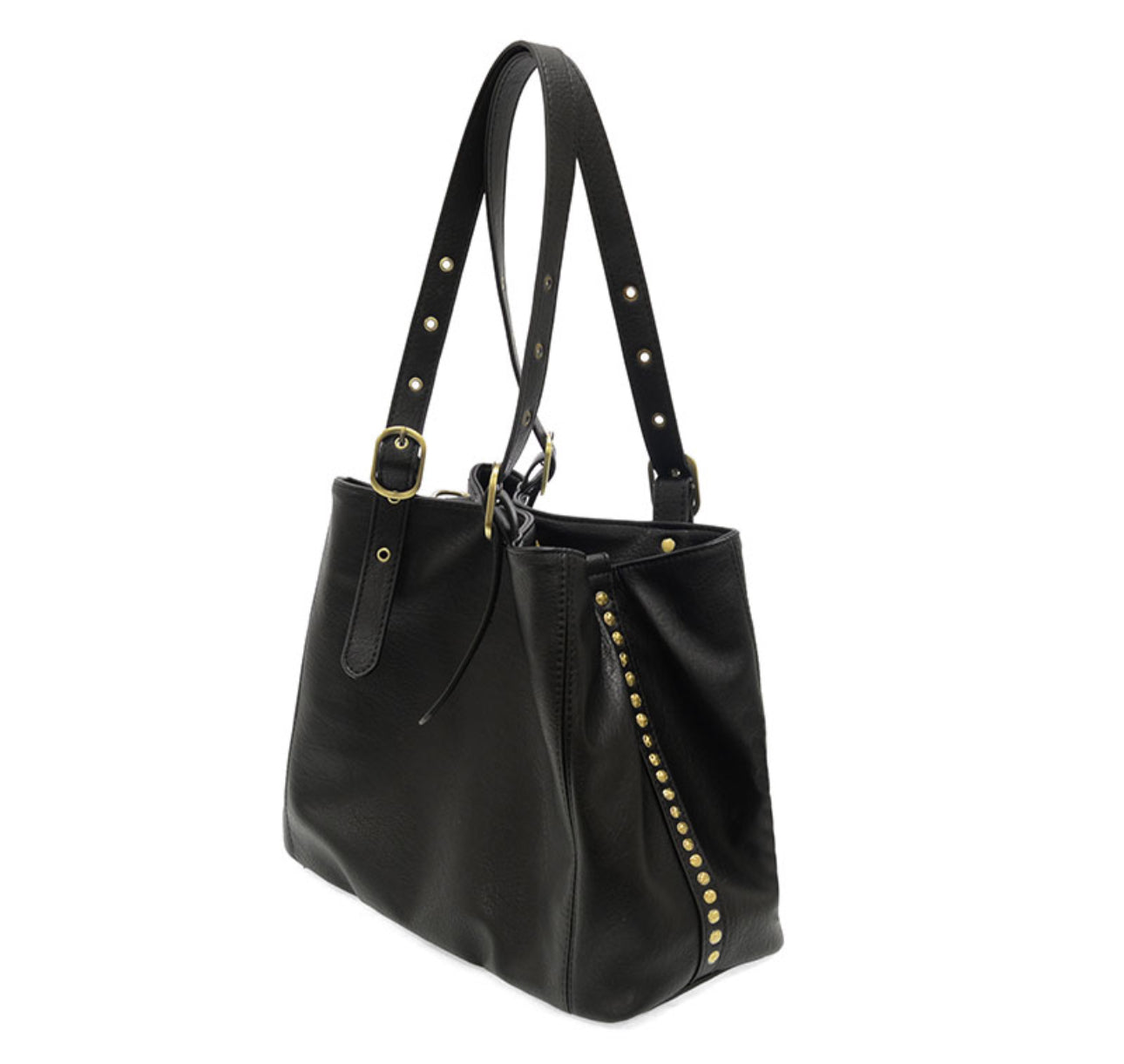 Black Shelby Studded Tote Bag