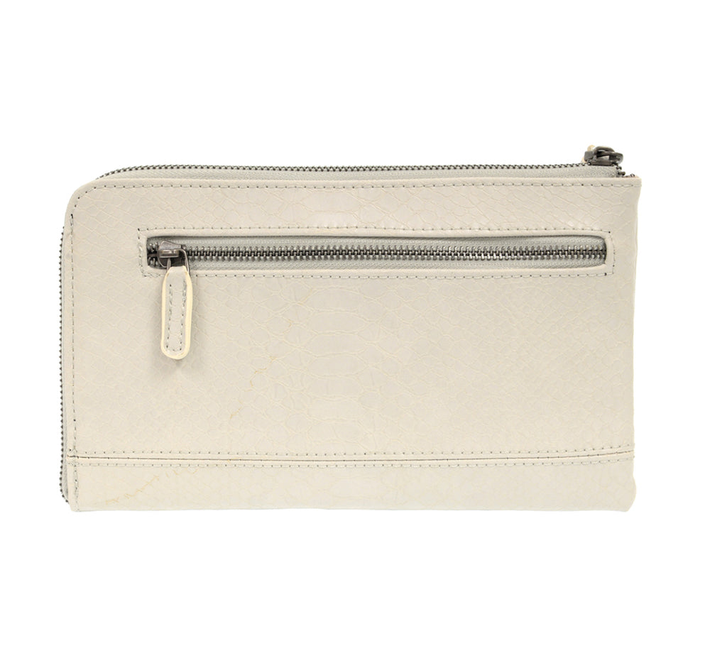 Tina Python Zip Around Wristlet