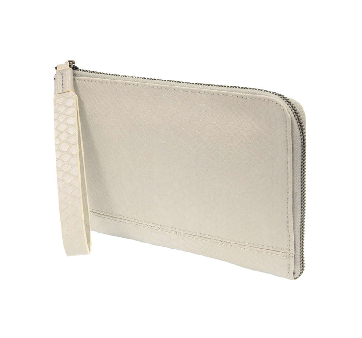 Tina Python Zip Around Wristlet-Market Grey Boutique