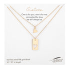 Sisters Connected Heart Necklace Set-Market Grey Boutique