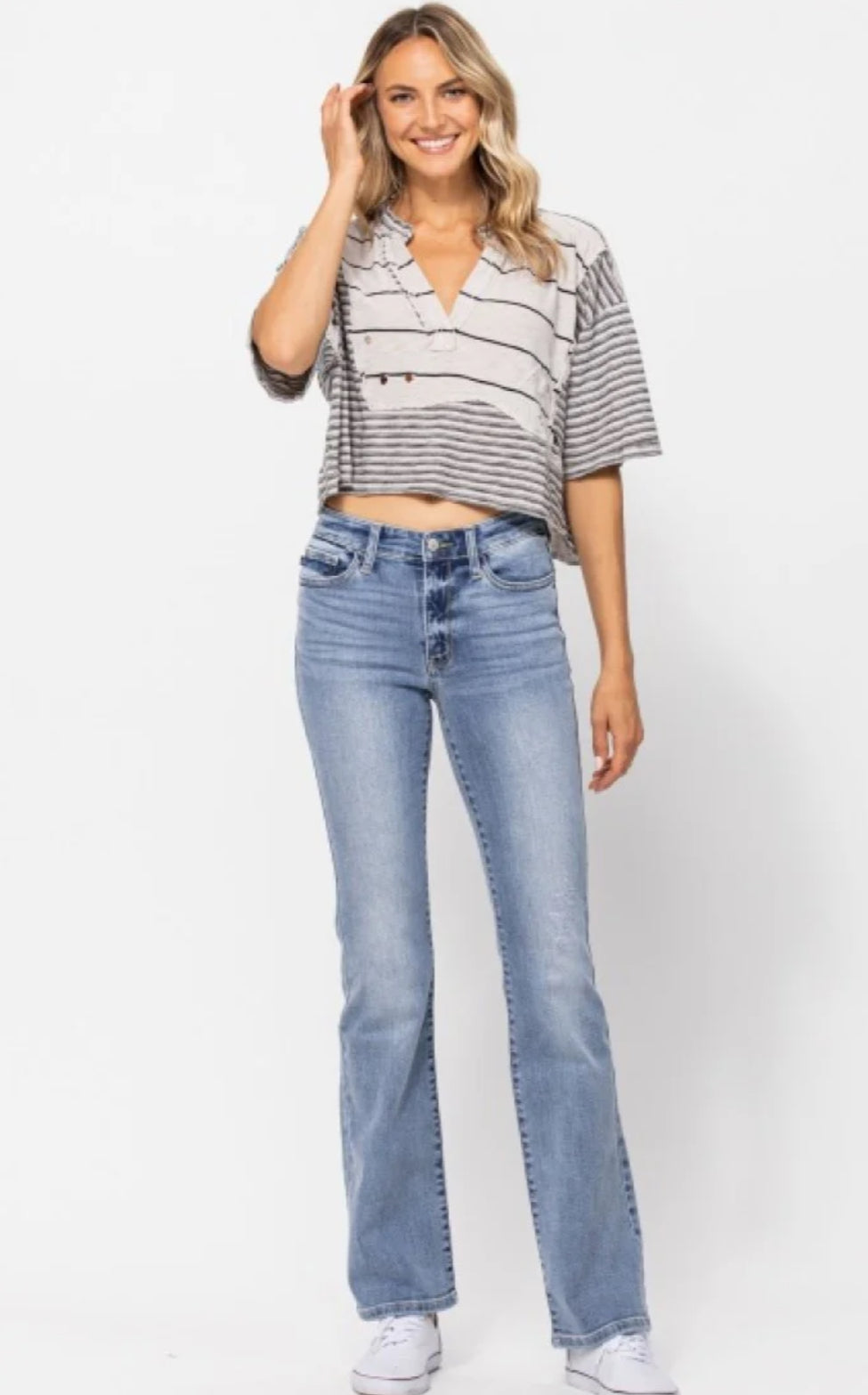 JB Midrise Daisy Bootcut Denim