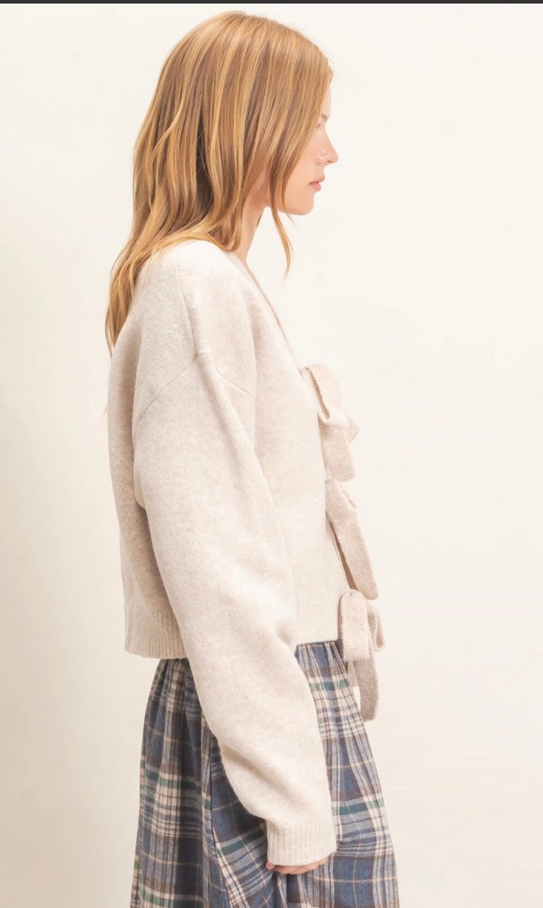 Two Way Tie Bow Detail Sweater