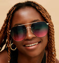 TopFoxx Farrah Rainbow Aviator Sunnies