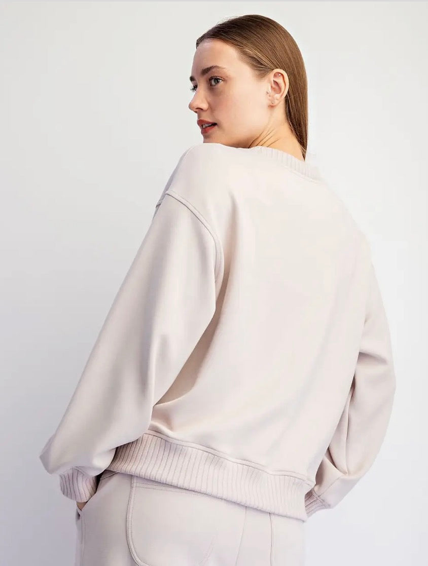 Luxe Scuba Crewneck Sweatshirt