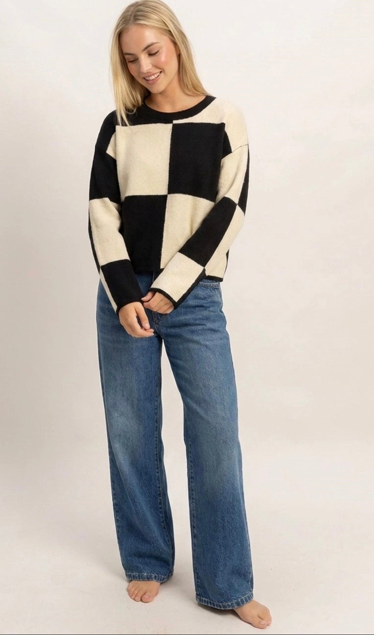 Checkmate B&W Sweater