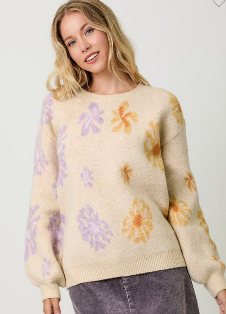 Floral Pullover Sweater