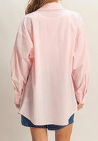 Button Up Collared Blouse-Market Grey Boutique