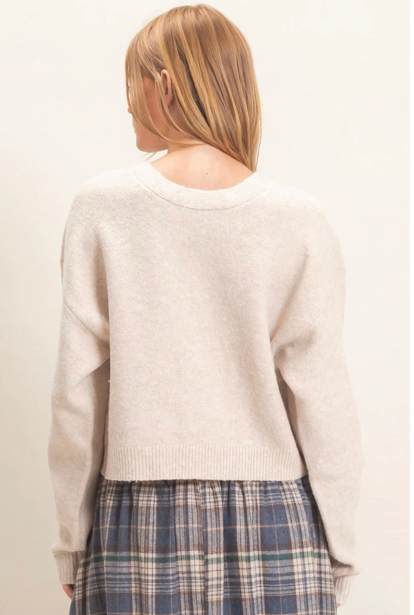 Two Way Tie Bow Detail Sweater