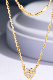 Brass Heart Layered Pendant