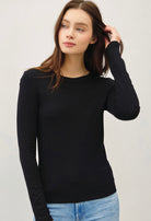 Round Neck Basic Layering Top-Market Grey Boutique