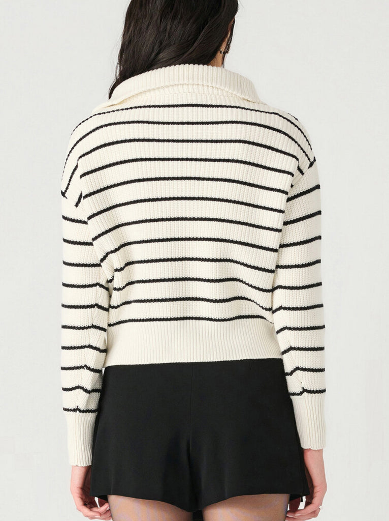 DEX Half Zip Striped Sweater