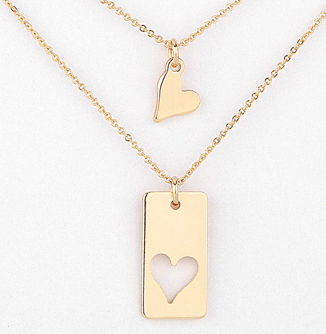 Sisters Connected Heart Necklace Set-Market Grey Boutique