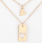 Sisters Connected Heart Necklace Set-Market Grey Boutique