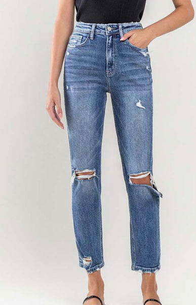 Flying Monkey Distressed Mom Jeans