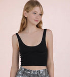Seamless Ribbed Crop Tank-Market Grey Boutique