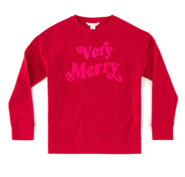 "Very Merry" Sweatshirt Red