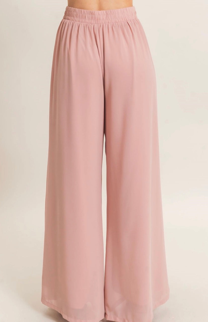 Blush Wide Leg Elegant Pant-Market Grey Boutique