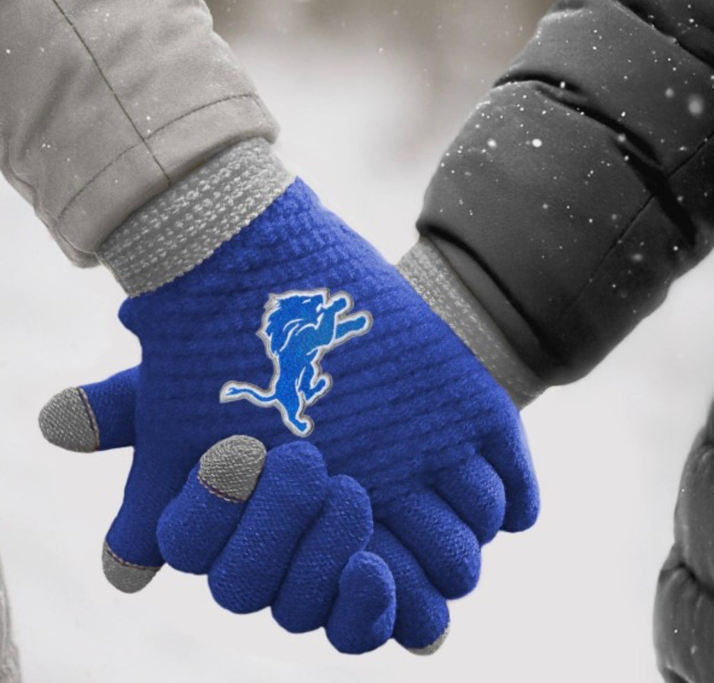 Detroit Lions Waffle Knit Gloves