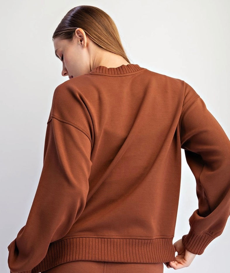 Luxe Scuba Crewneck Sweatshirt