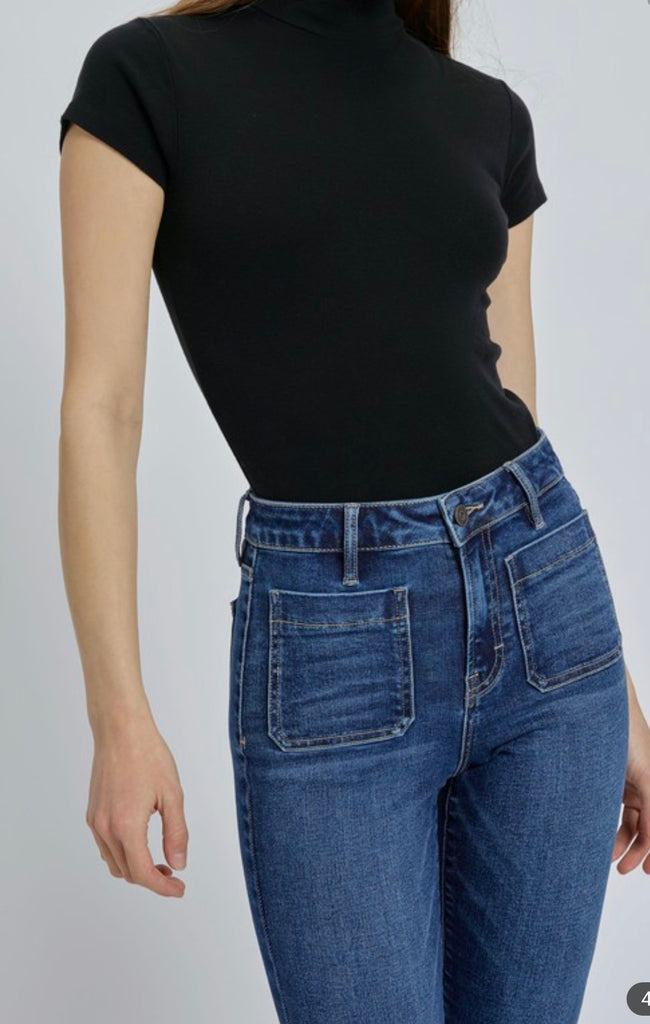 Hidden Happi Crop Flare Denim