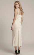 Ivory Jacquard Satin Slip Dress-Market Grey Boutique