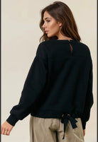 Tie It Up Crew-Market Grey Boutique