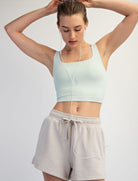 Light Taupe French Terry Comfy Shorts-Market Grey Boutique