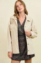 Cream Corduroy Button Down Oversized Jacket-Market Grey Boutique