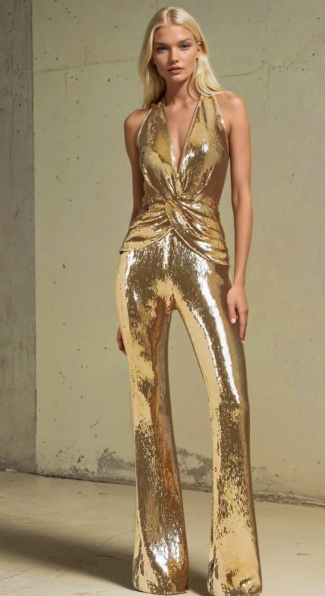 Sequin Formal Jumpsuit-Market Grey Boutique
