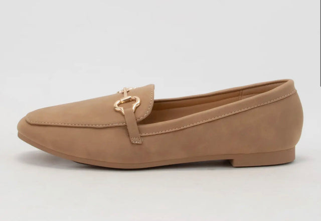 Golden Horsebit Flat Loafer