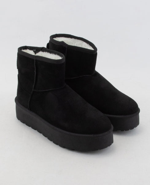 Cozy Black Ankle Fur Boot