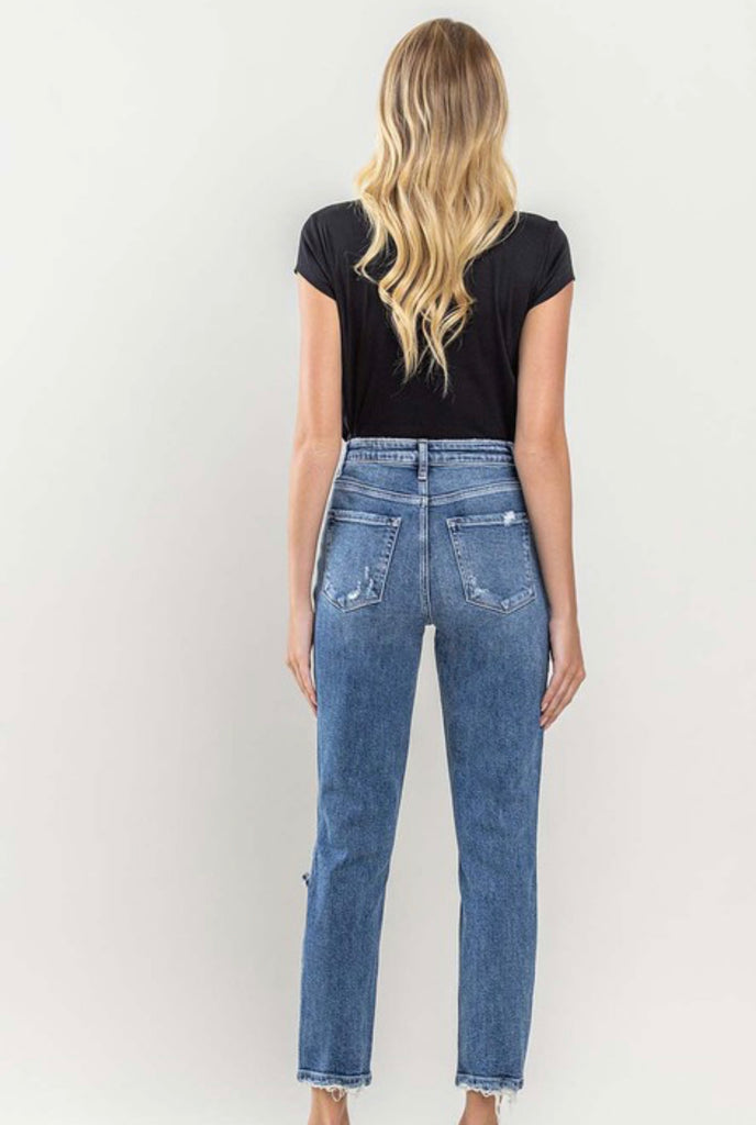 Flying Monkey Distressed Mom Jeans