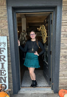 Teal Chiffon Mini Skirt-Market Grey Boutique