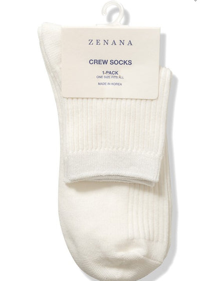 Women's Ribbed Crew Socks