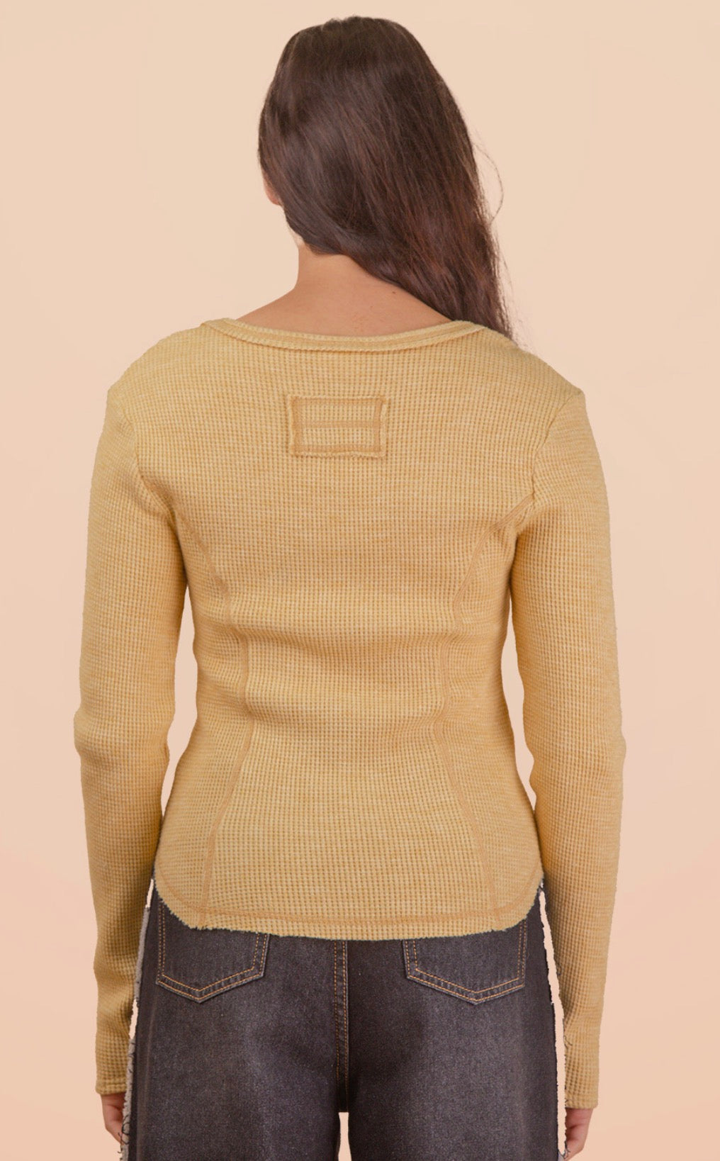 Button Down Fitted Thermal-Market Grey Boutique