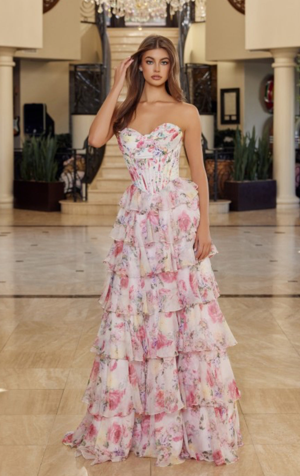 Preview Only - 2026 Floral A Line Sweetheart Ruffle 🤍