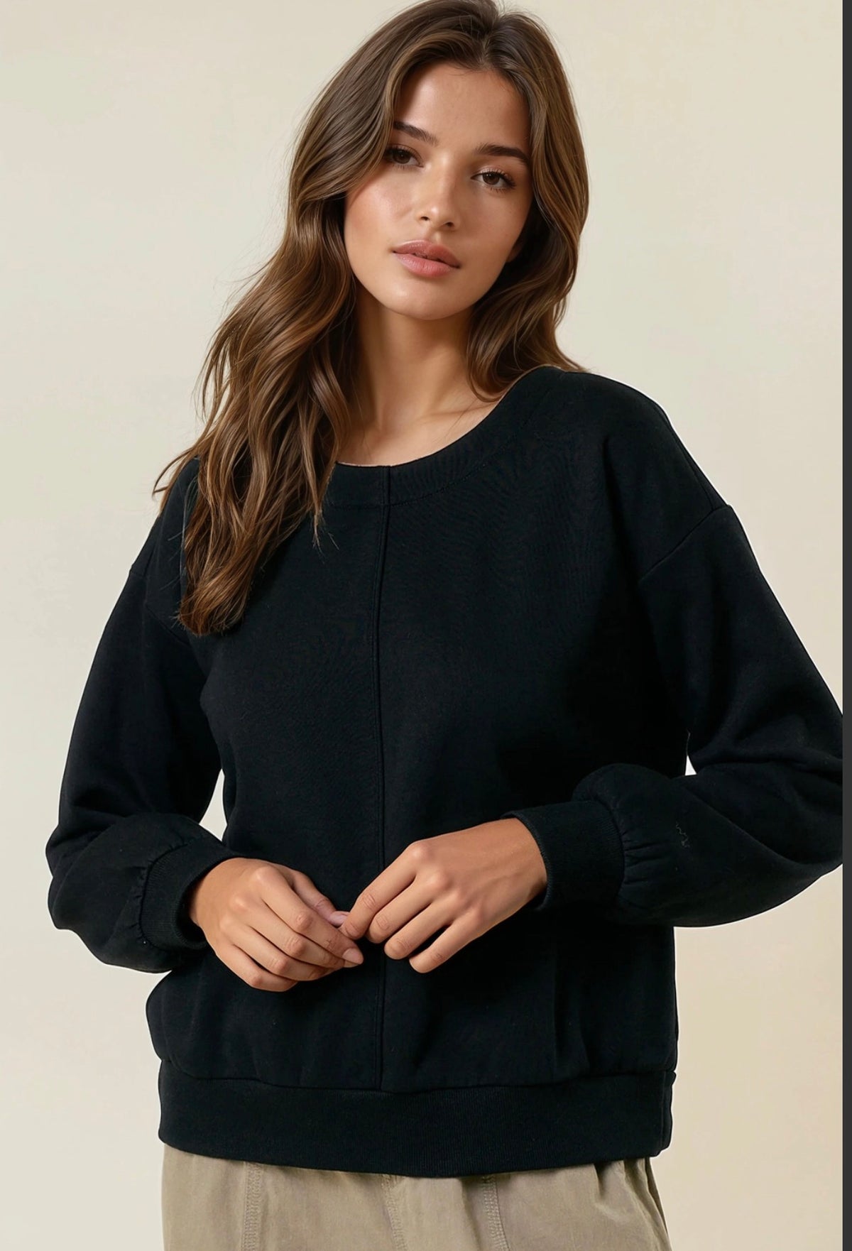 Tie It Up Crew-Market Grey Boutique